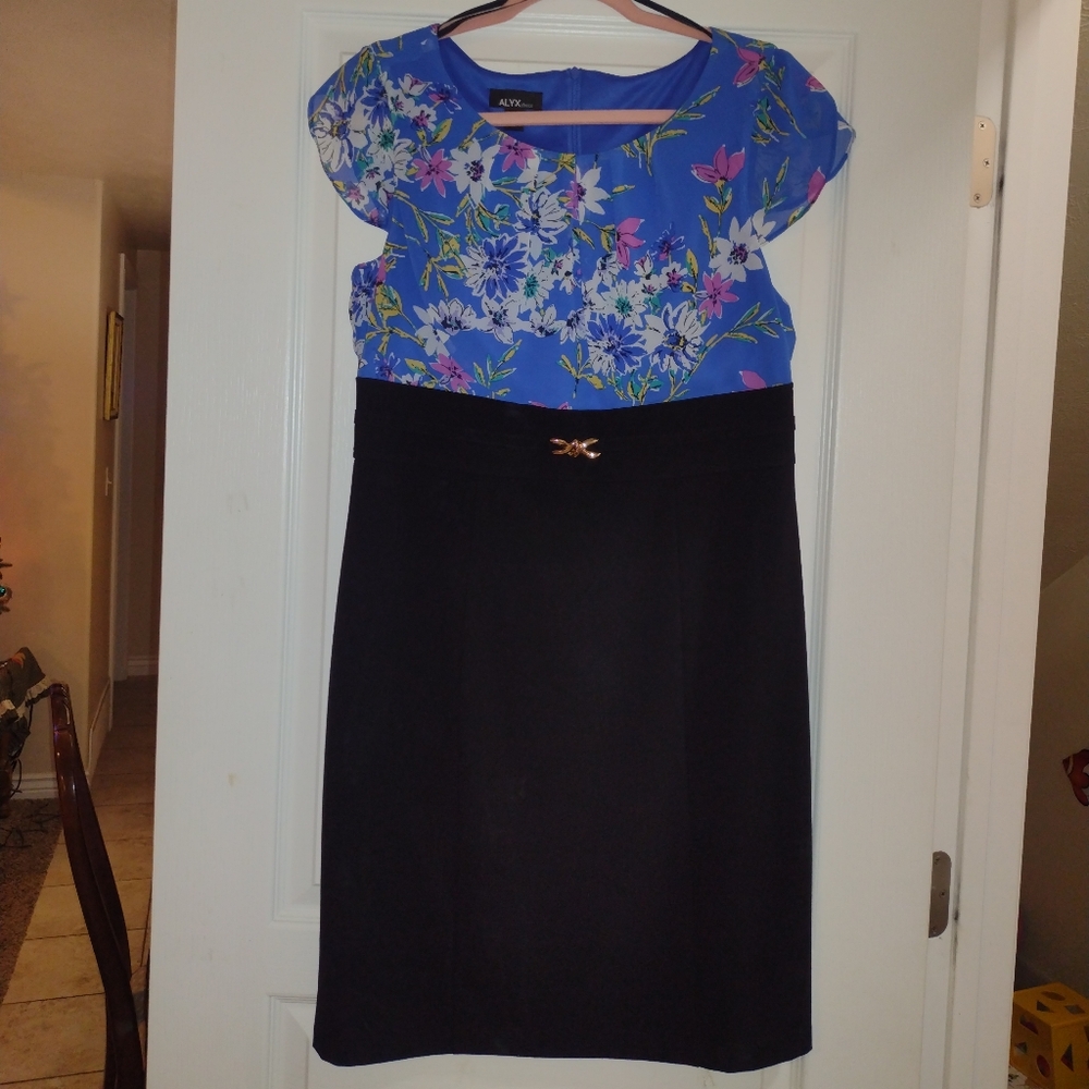 Blue Alyx Dress brand top with black Pencil Skirt Dress Size